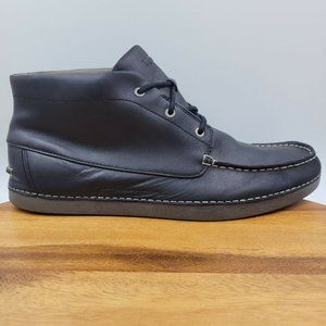 UGG Kaldwell Black Leather Casual Moc Toe Chukka Ankle Boot Men's 12 1005341